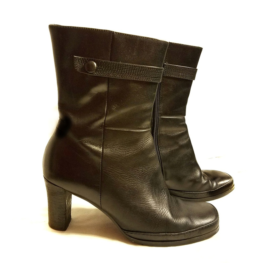 Alfani Miranda black leather boots 6.5
